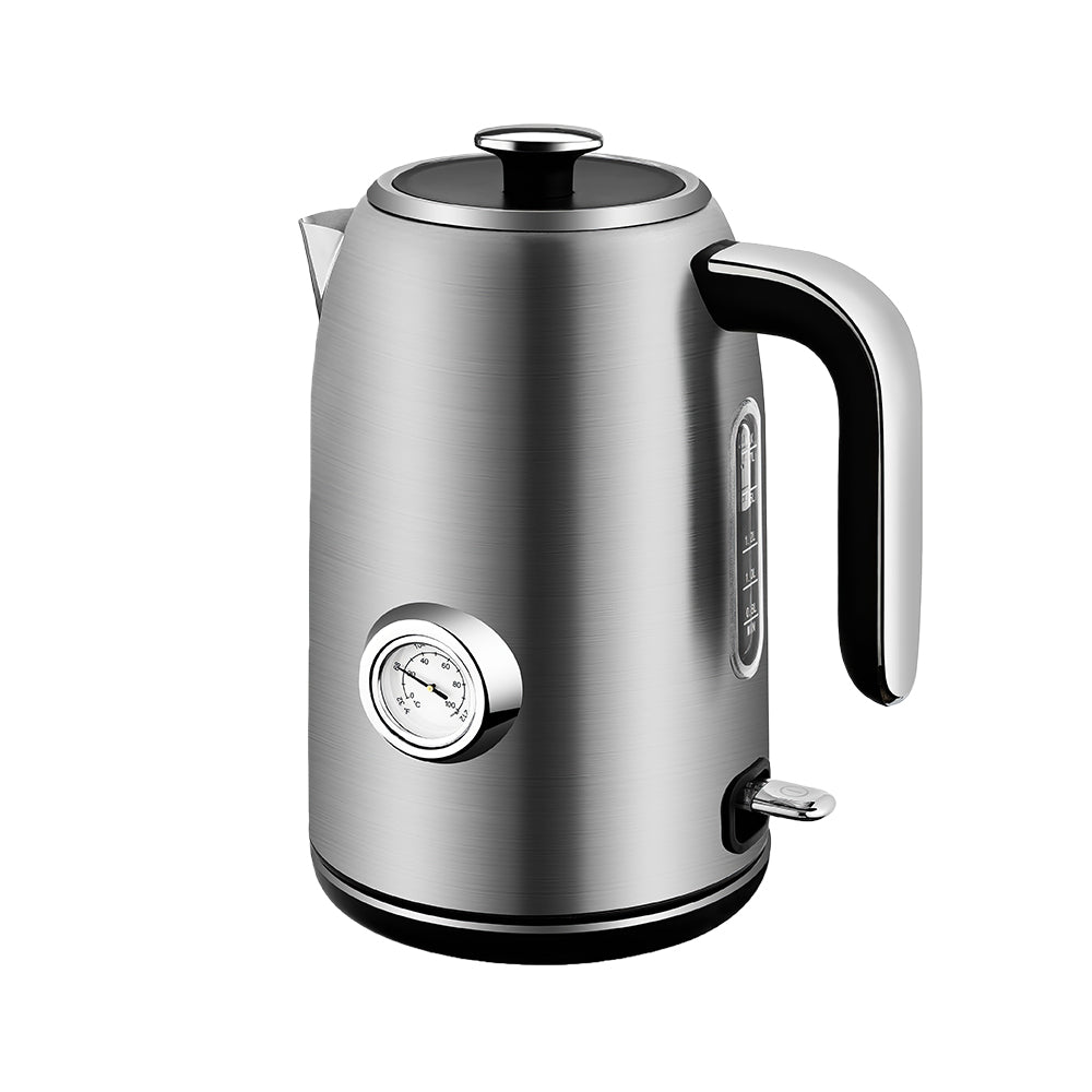 1.7L Stainless Steel Electric Kettle with Temperature Gauge, 1500W