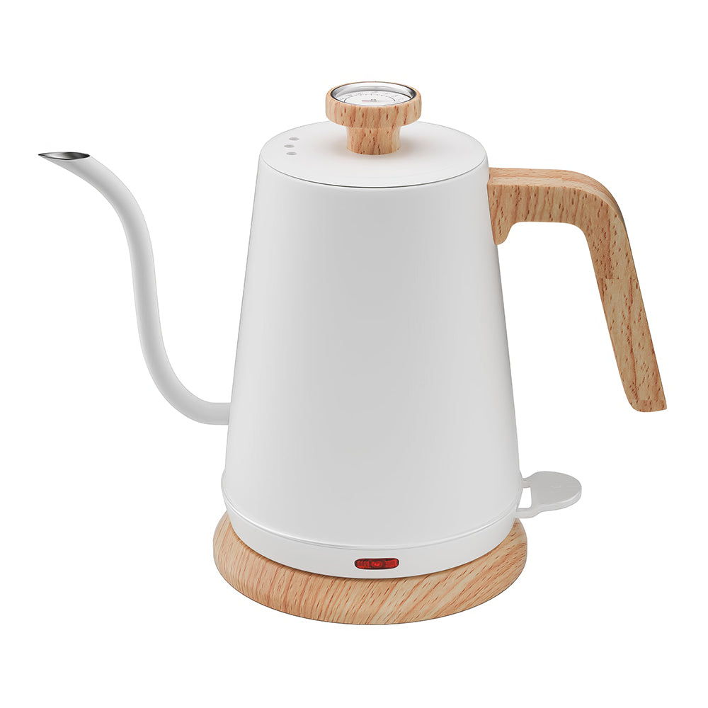 1L Gooseneck Electric Kettle with Thermometer, 1000W Auto Shut-Off