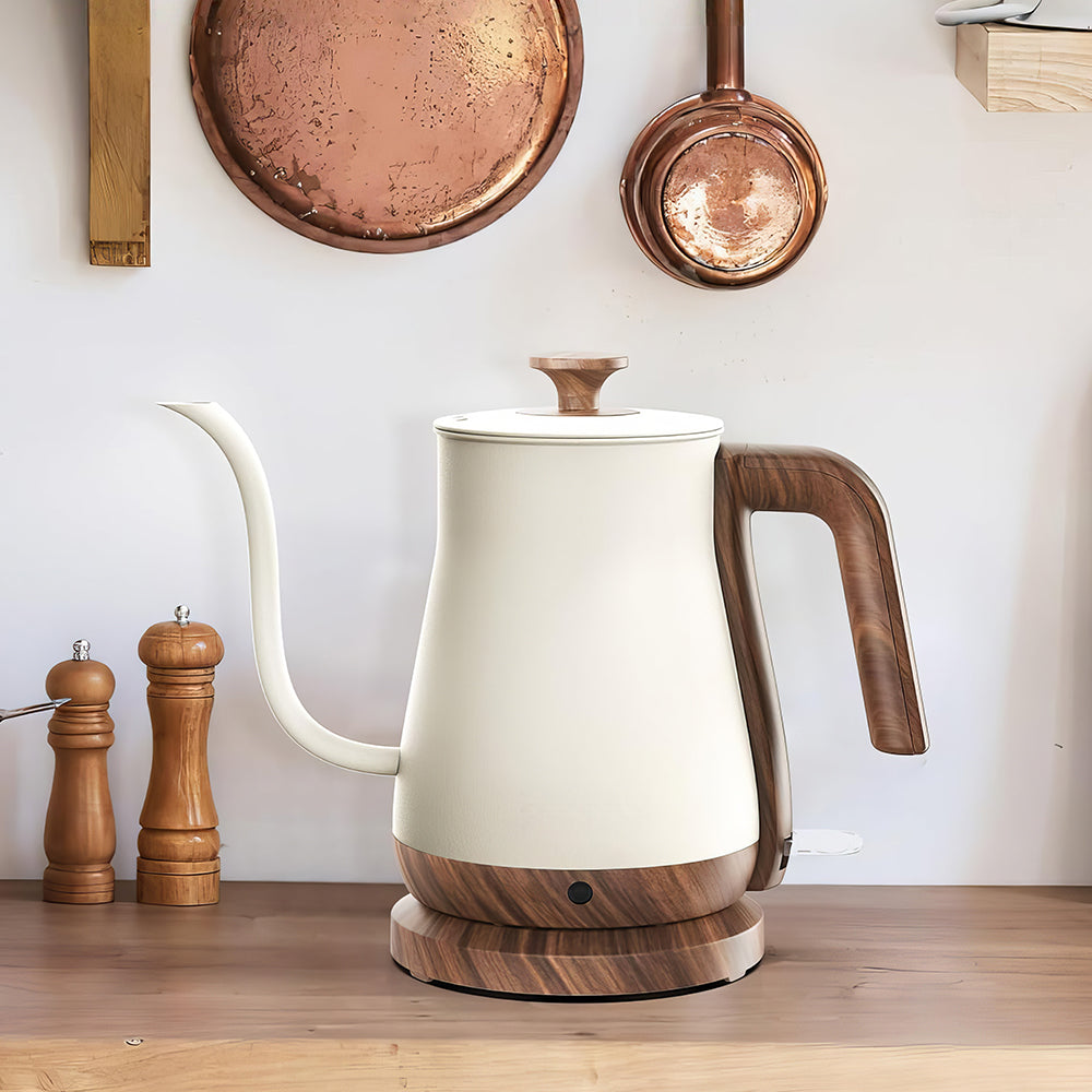 Gooseneck Electric Kettle 0.8L Stainless Steel Pour Over Coffee Kettle 1000W Auto Shut-Off