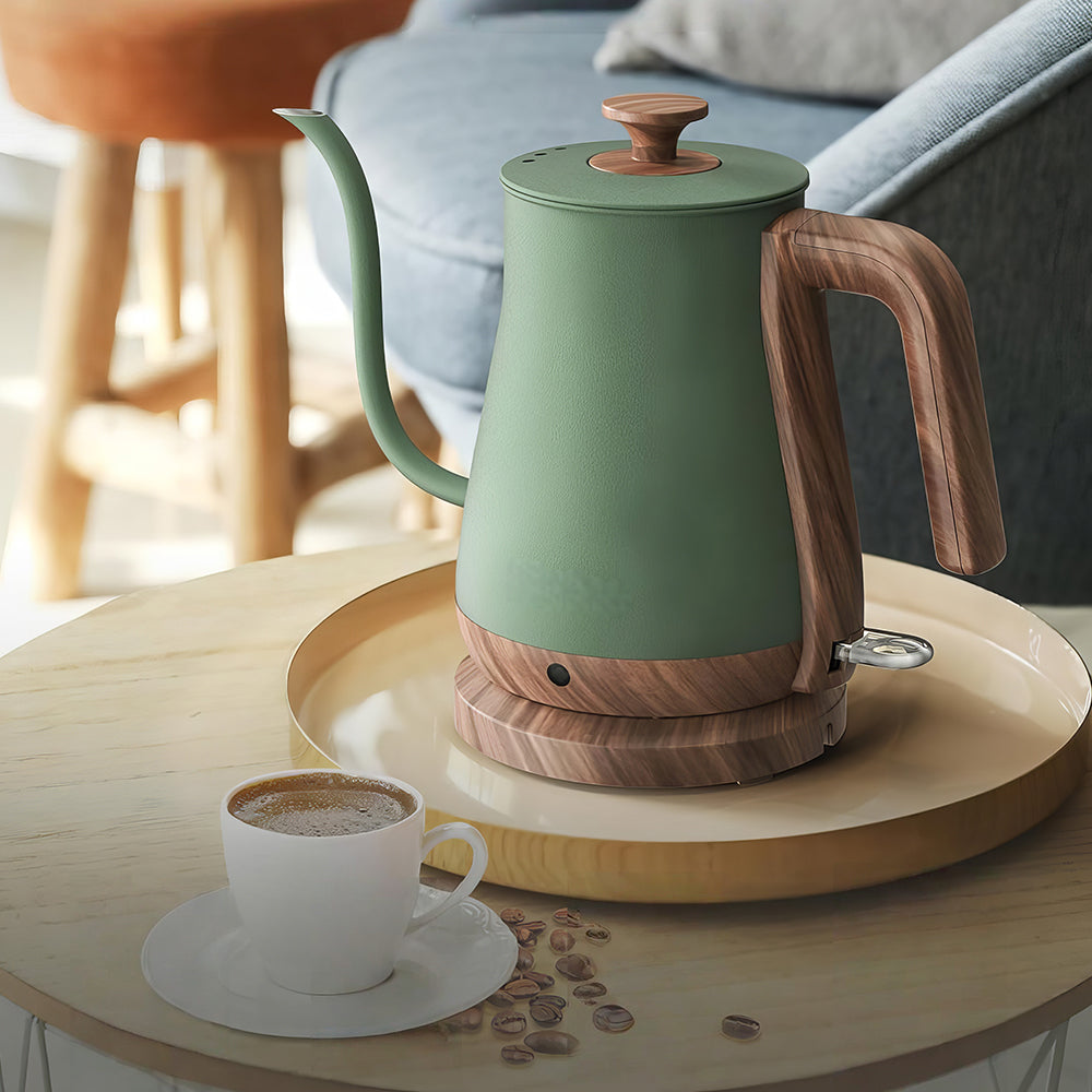 Gooseneck Electric Kettle 0.8L Stainless Steel Pour Over Coffee Kettle 1000W Auto Shut-Off