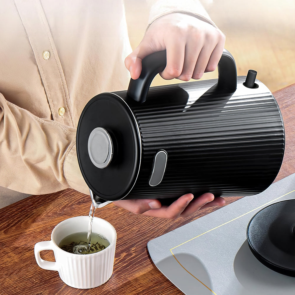 1.7L Double Wall Stainless Steel Electric Kettle, 1200W Auto Shut-Off