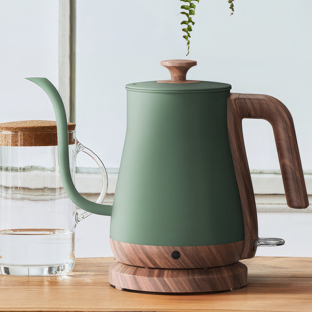 Gooseneck Electric Kettle 0.8L Stainless Steel Pour Over Coffee Kettle 1000W Auto Shut-Off