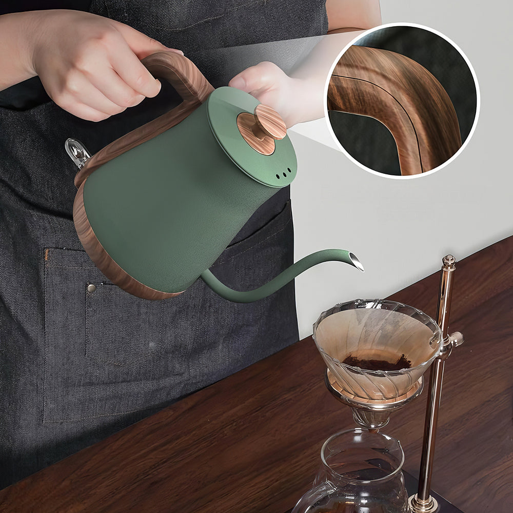 Gooseneck Electric Kettle 0.8L Stainless Steel Pour Over Coffee Kettle 1000W Auto Shut-Off