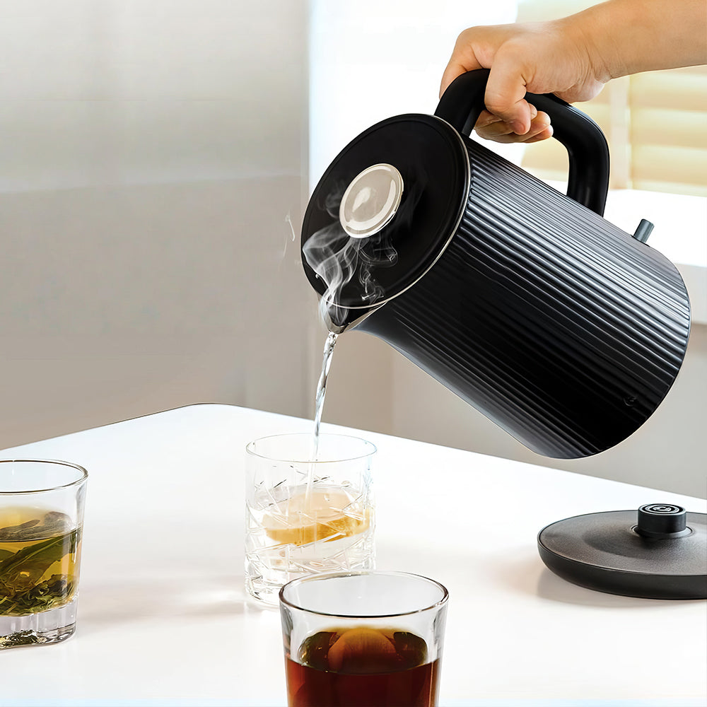 1.7L Double Wall Stainless Steel Electric Kettle, 1200W Auto Shut-Off