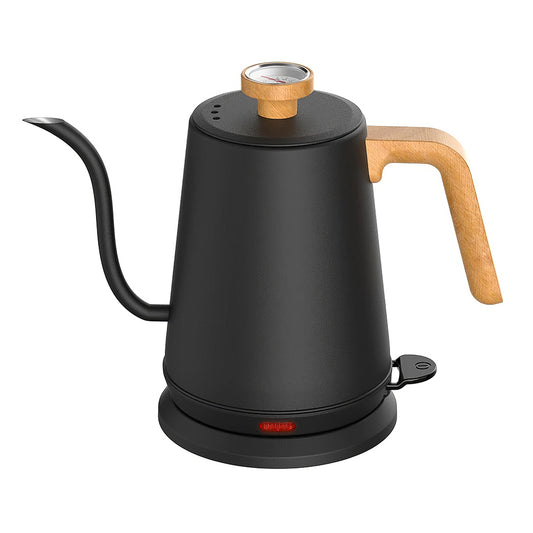 1L Gooseneck Electric Kettle with Thermometer, 1000W Auto Shut-Off