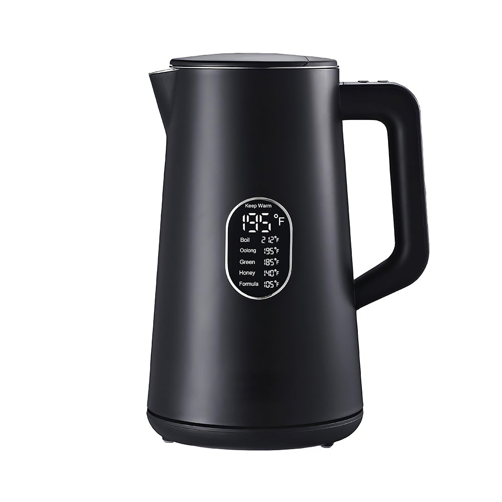 1.5L Electric Kettle Stainless Steel, Double Wall, 5-Temp LED Display