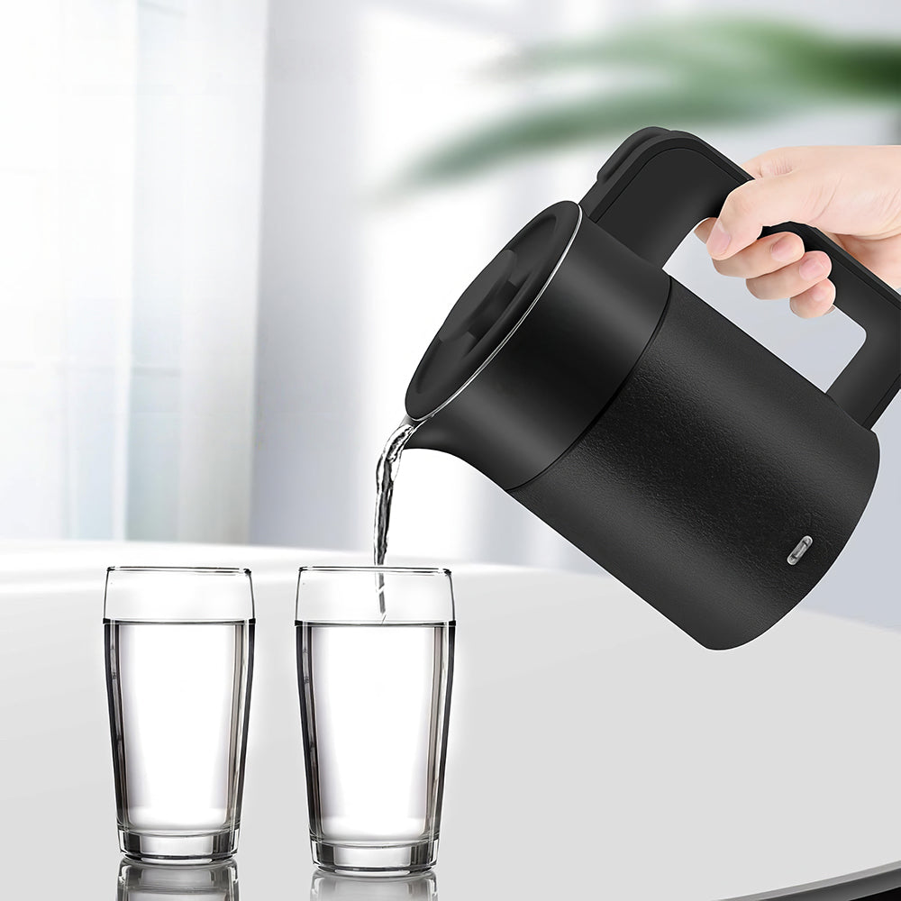 0.6L Mini Stainless Steel Travel Electric Kettle, 800W Auto Shut-Off