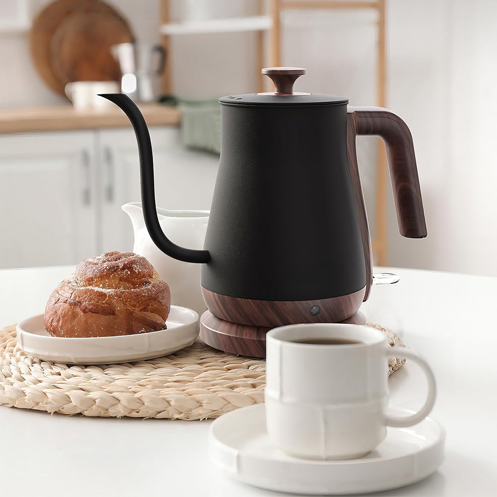 Gooseneck Electric Kettle 0.8L Stainless Steel Pour Over Coffee Kettle 1000W Auto Shut-Off