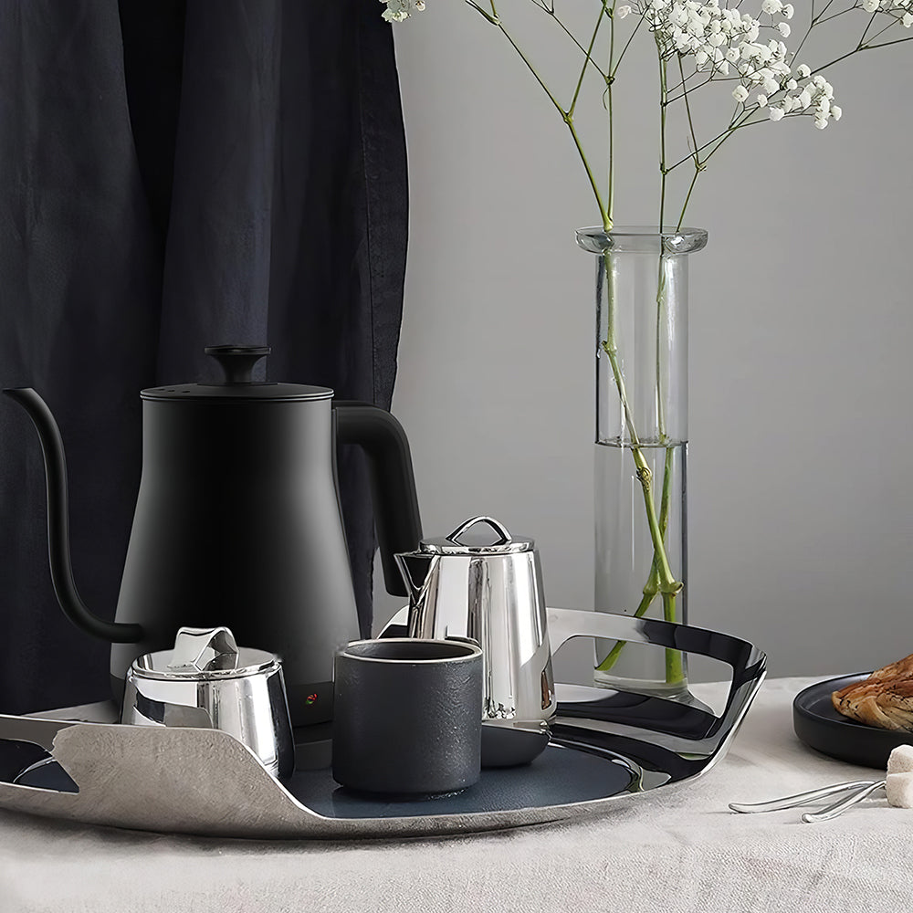 Gooseneck Electric Kettle 0.8L Stainless Steel Pour Over Coffee Kettle 1000W Auto Shut-Off