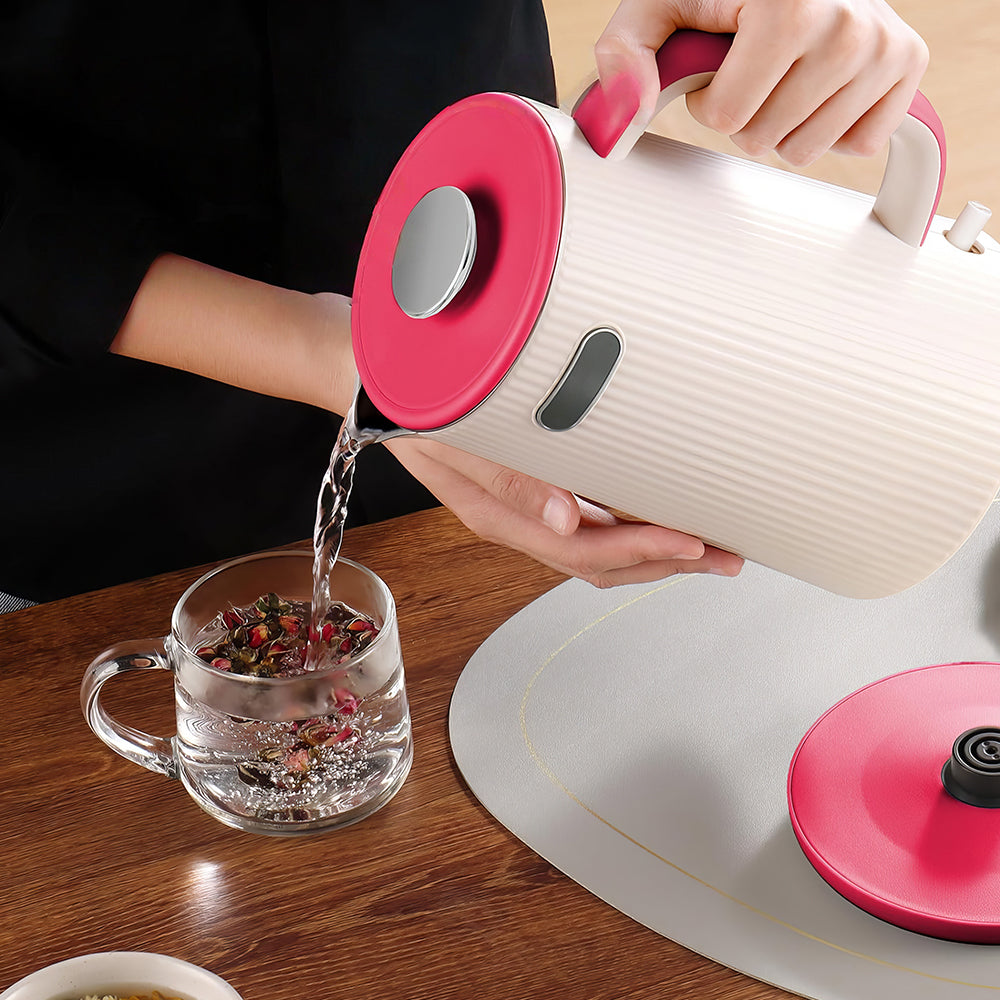 1.7L Double Wall Stainless Steel Electric Kettle, 1200W Auto Shut-Off