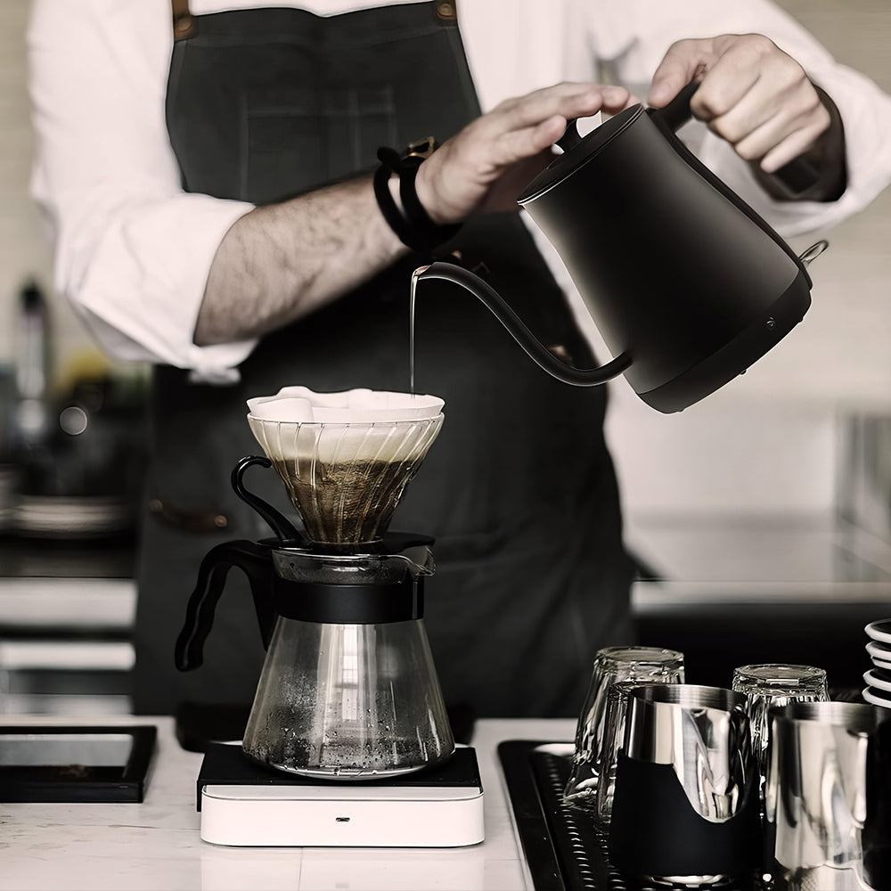 Gooseneck Electric Kettle 0.8L Stainless Steel Pour Over Coffee Kettle 1000W Auto Shut-Off