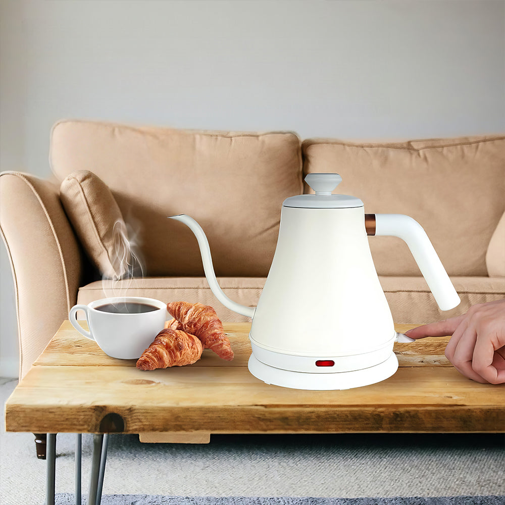 1L Stainless Steel Gooseneck Electric Kettle, 1000W Fast Heating