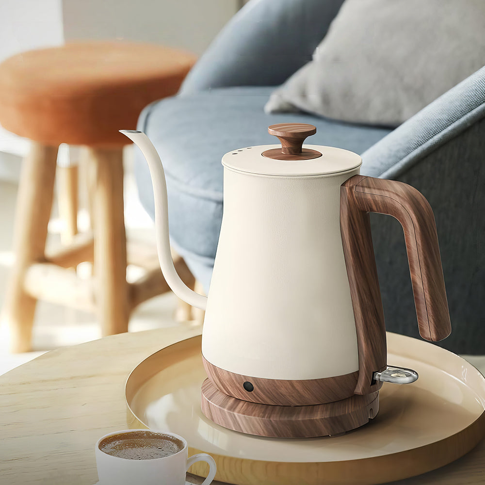 Gooseneck Electric Kettle 0.8L Stainless Steel Pour Over Coffee Kettle 1000W Auto Shut-Off